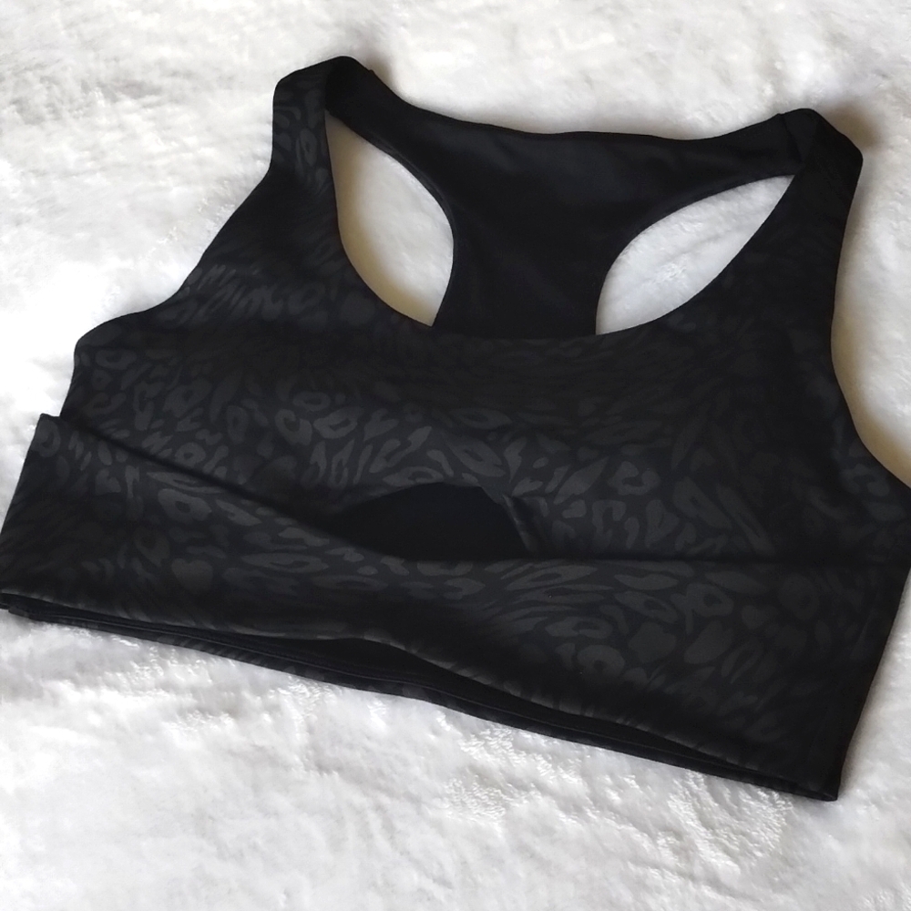 Ryderwear NWOT Rotation Black Leopard Sports Bra Large - Picture 4 of 10